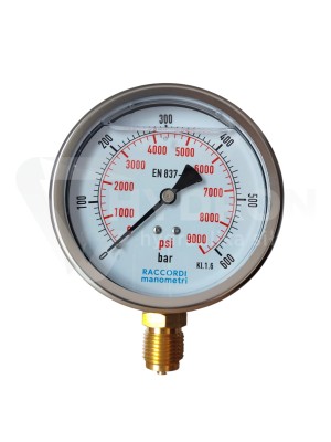 Przejdź do produktu Manometr dolny MG1-100 600 bar gwint 1/2"