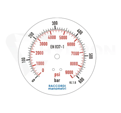 Manometr dolny MG1-100 600 bar gwint 1/2"