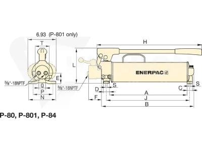 Pompa ręczna ENERPAC P80 ULTIMA dwustopniowa