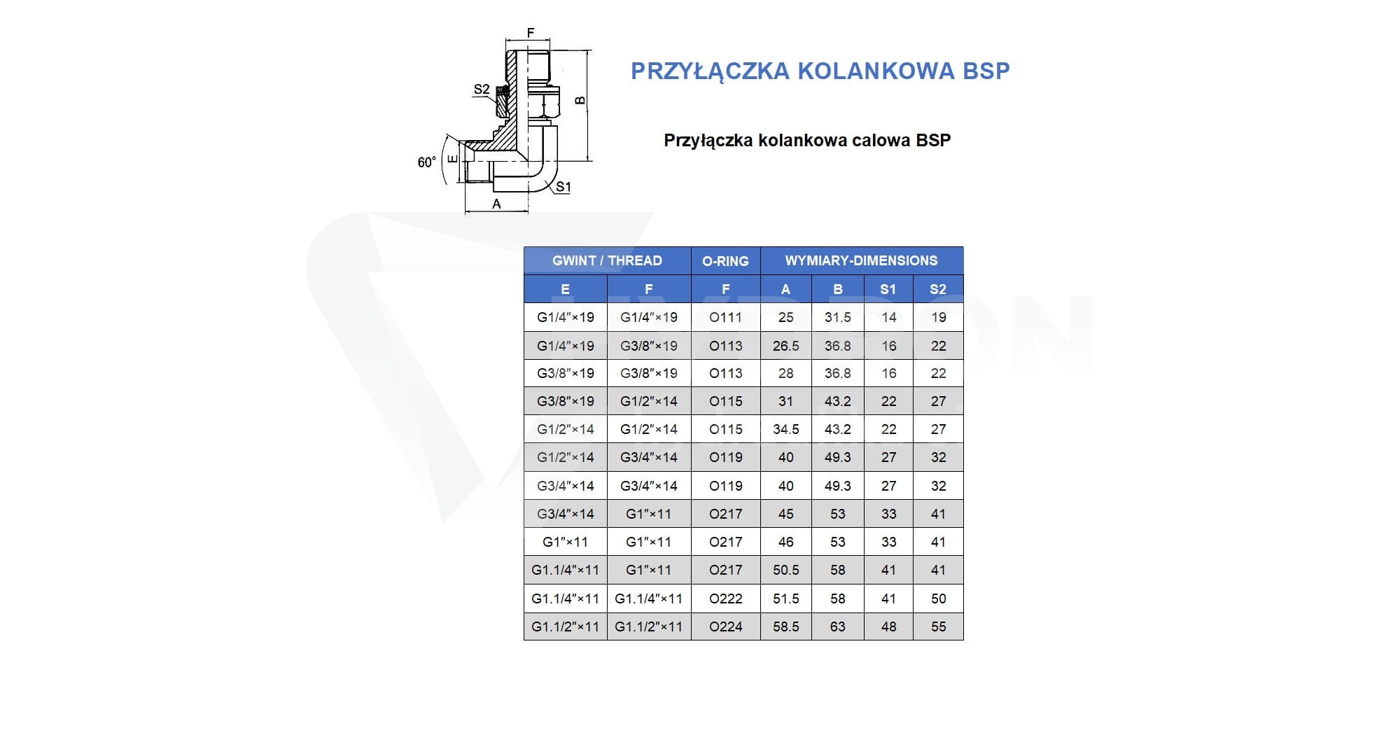 Przyłączka kolankowa 90° BSP 1/4" stal nierdzewna