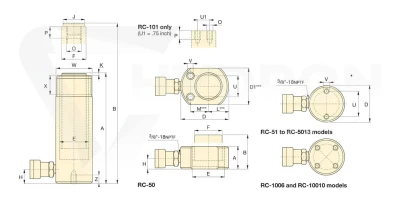 Siłownik hydrauliczny RC254 ENERPAC skok 102 mm