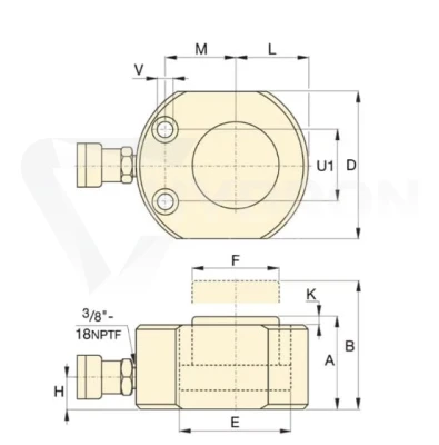 Siłownik hydrauliczny RSM-100 ENERPAC skok 11 mm