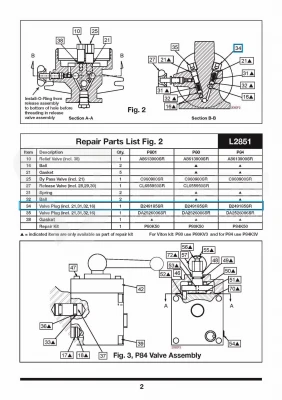 Cześci zamienne do pompy P80 B249185SR ENERPAC
