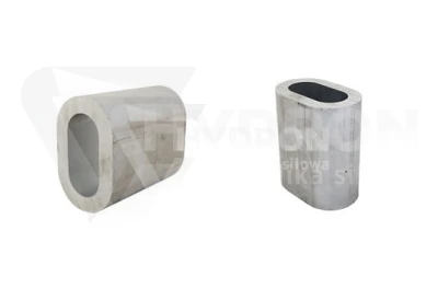 Tuleja aluminiowa do zaciskania lin stalowych fi2