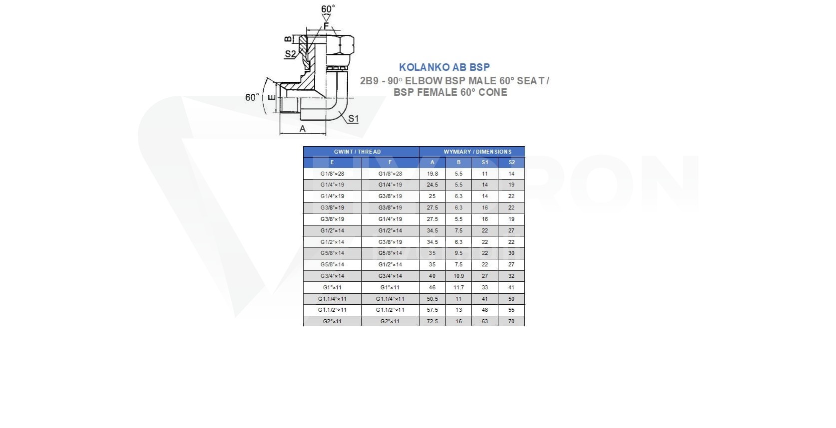 Kolanko AB 90° BSP 3/8" stal nierdzewna 1.457