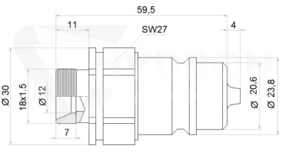 Zestaw pomiarowy manometr 0-60 bar szybkozłącze