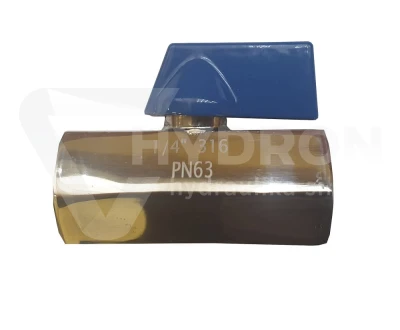 Zawór kulowy GW 1/4 nierdzewny 316L mini