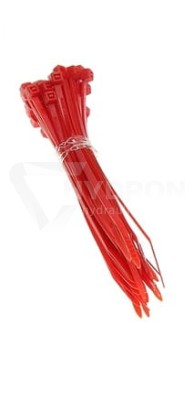 Przejdź do produktu Taśma opaska kablowa 3,6x200mm - 100szt czerwone