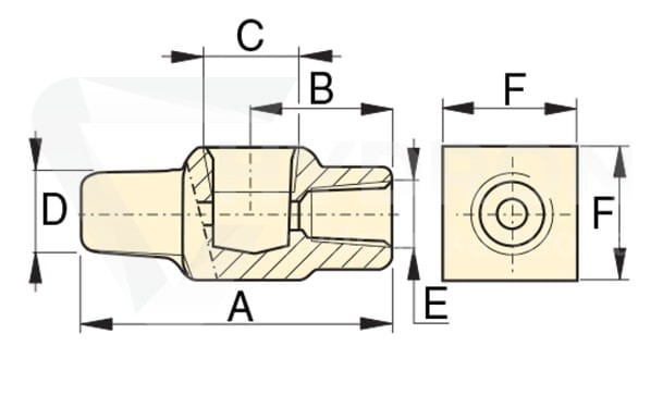 GA1 Adapter manometru 1/2" NPTF ENERPAC 700bar.