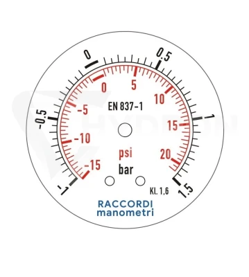 Wakuometr tylny (-1 do 1,5 BAR) gwint 1/4"