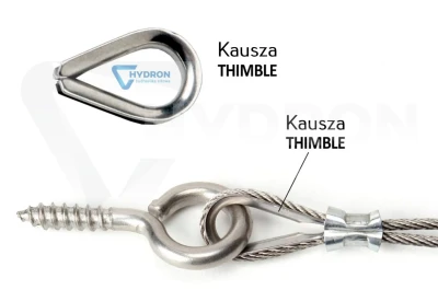 Kausza ocynkowana do lin stalowych fi10 mm