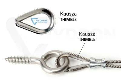 Kausza ocynkowana do lin stalowych fi14 mm