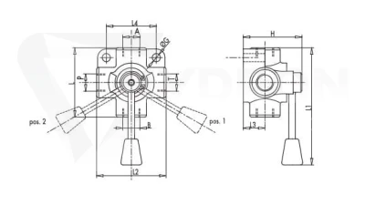 Zawór IF4 3/4" BSP centr. otwarty V0990/CA