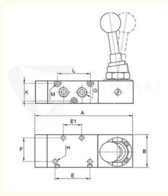 Przejdź do produktu Zawór ręczny pneumatyczny 5/2 bez sprężyny 1/4"