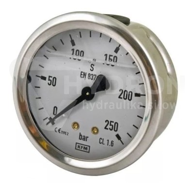 Przejdź do produktu Manometr 100mm do 250 bar tylny 1/2"