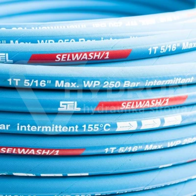 Wąż hydrauliczny SEL WASH DN08 1SN niebieski