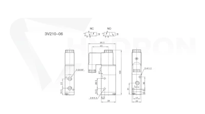 Elektrozawór pneumatyczny 3/2" gwint 1/8" 220V NC