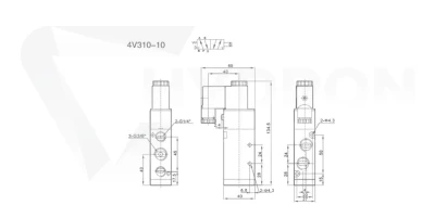 Elektrozawór pneumatyczny 5/2" gwint 3/8" 1 220V