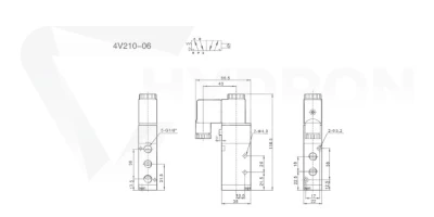 Elektrozawór pneumatyczny 5/2" gwint 1/8" 1 24V
