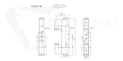 Elektrozawór pneumatyczny 5/2" gwint 1/8" 2 24V