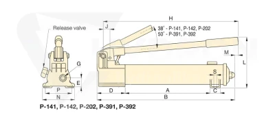 Pompa ręczna P202 Enerpac 700bar (1/4"NPT)