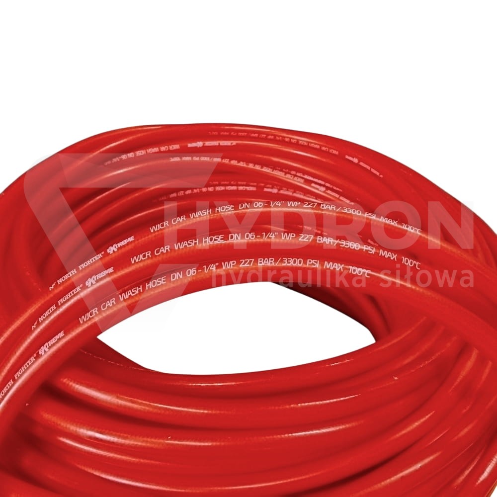 Wąż termoplast do myjki DN06 227BAR 100° Czerwony