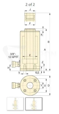 Siłownik hydrauliczny RACH308 Enerpac