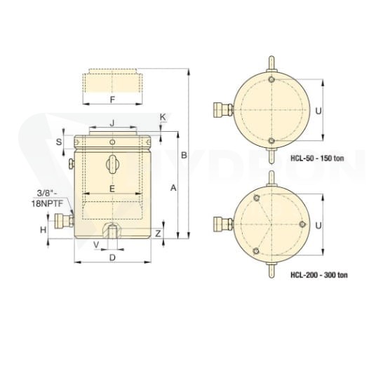 Siłownik HCL504 ENERPAC 62tony skok 100mm