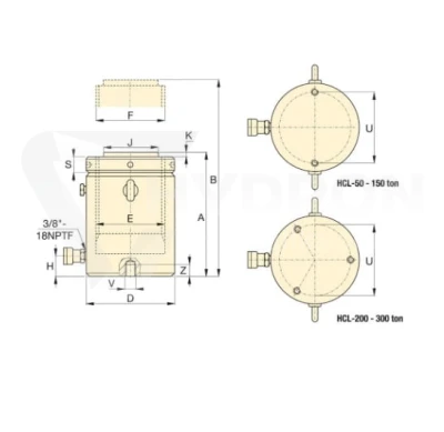 Siłownik HCL504 ENERPAC 62tony skok 100mm