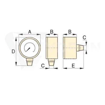 Manometr dolny G4040L 1000bar 1/2" NPTF ENERPAC