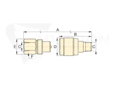Szybkozłącze gniazdo regular AR400 3/8" NPTF700bar