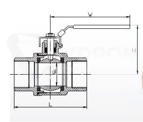 Zawór kulowy nierdzewny typ WOG 1" BSP GW 63 bar