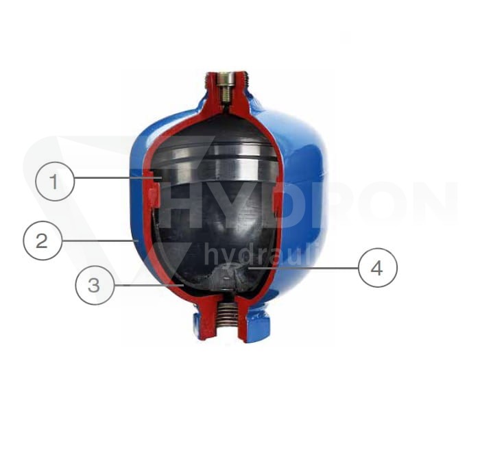 Hydroakumulator OMT seria MBSP 0,5l 210bar