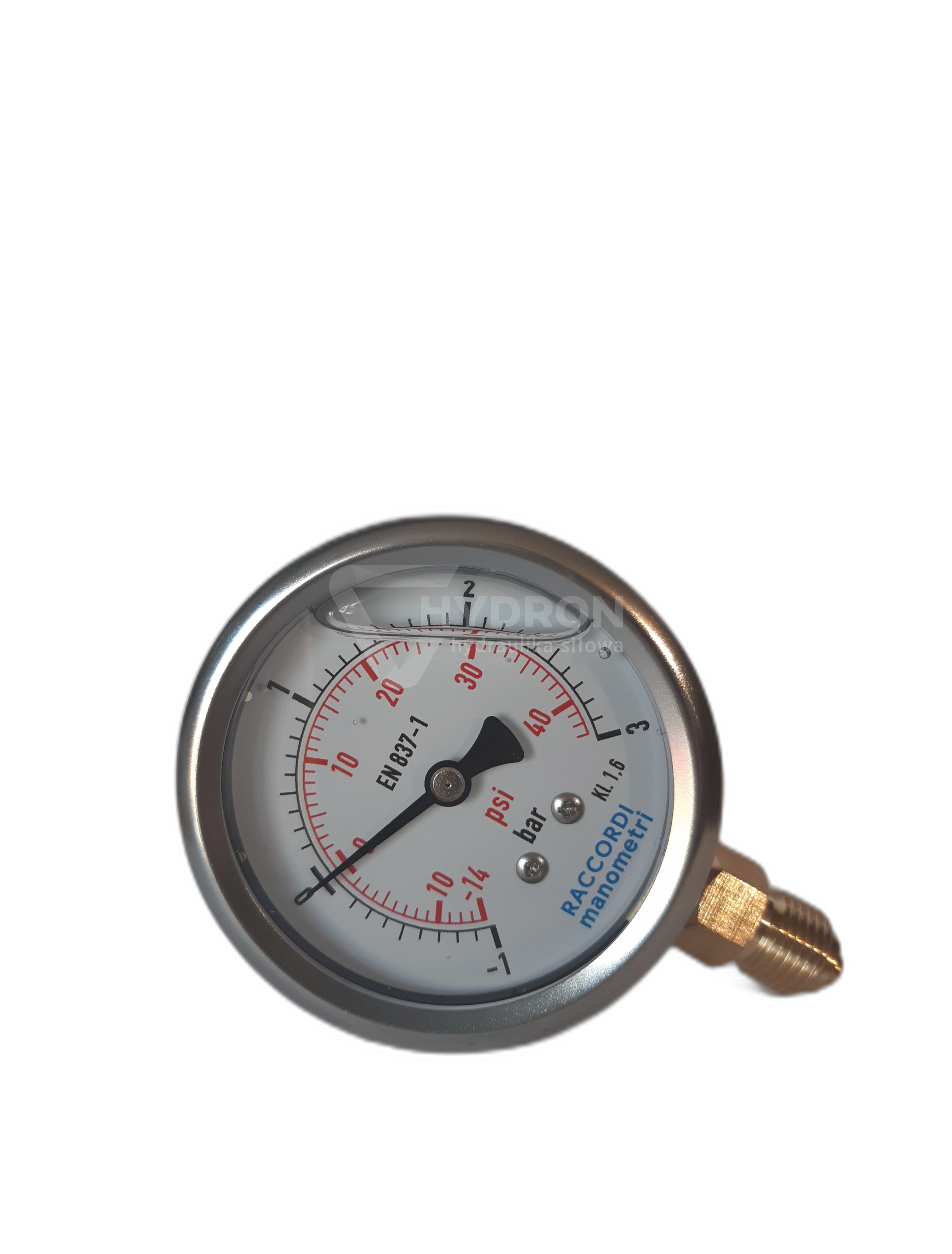 Wakuometr dolny (-1 do 3 BAR) gwint 1/2"