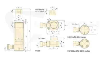 Siłownik hydrauliczny RC-158 ENERPAC skok 203 mm