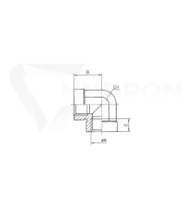 Kolanko mufowe GW/GW 1/4" BSP 350 bar