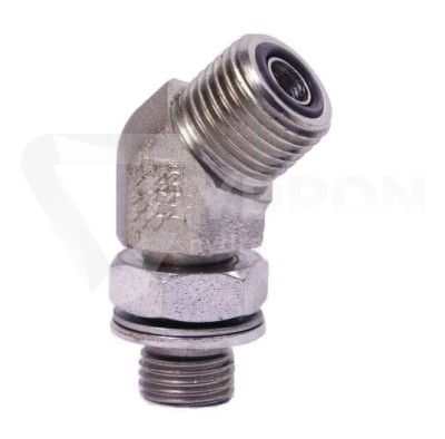 Przejdź do produktu Przyłączka 45 stopni ED 3/8" BSP / 13/16"-16 ORFS