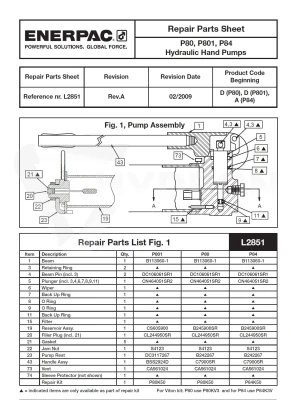 Tłoczek pompy P80 Enerpac CN464051SR2