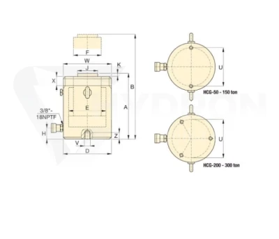 Siłownik hydrauliczny HCG-5010 ENERPAC 62t 250mm
