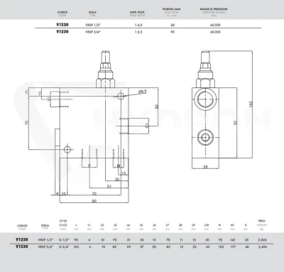 Zawór regeneracyjny VRSP 1/2"