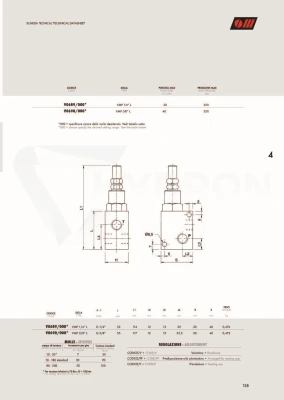 Zawór przelewowy przeciążeniowy VMP 3/8" 10-50bar