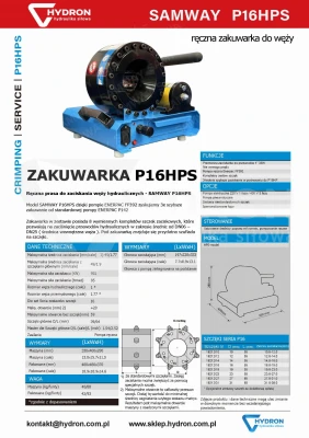 Zakuwarka ręczna do węży hydraulicznych P16HPS