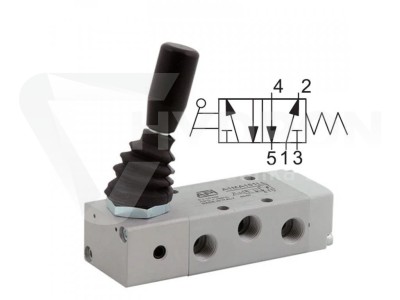Przejdź do produktu Zawór sterowany ręcznie 5/2 - 1/4'' monostabilny
