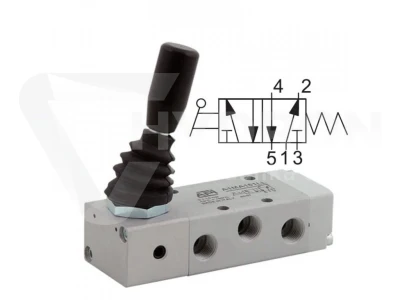Zawór sterowany ręcznie 5/2 - 1/4'' monostabilny