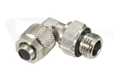 Przejdź do produktu Złączka skręcana kątowa GZ1/8 na wąż 8/6 mm metal