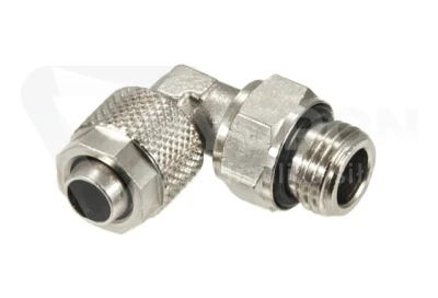 Złączka skręcana kątowa GZ1/8 na wąż 8/6 mm metal