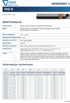 Wąż SEMPERIT FKD do układów chłodzenia DN15x3,5