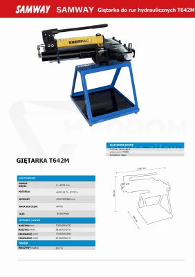 Giętarka do rur hydraulicznych SAMWAY T642M