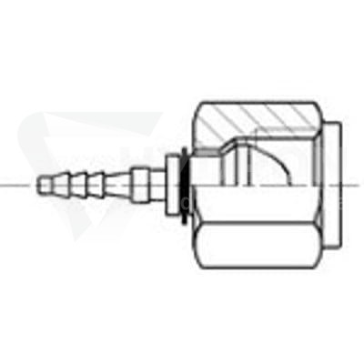 Nypel do węża pomiarowy DN02 DKR 1/4" + tulejka