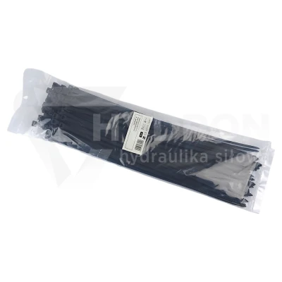 Taśma opaska kablowa UV 7,6x450mm - 100szt czarne